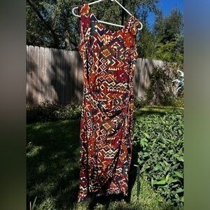 Vintage Geometric MIDI Dress